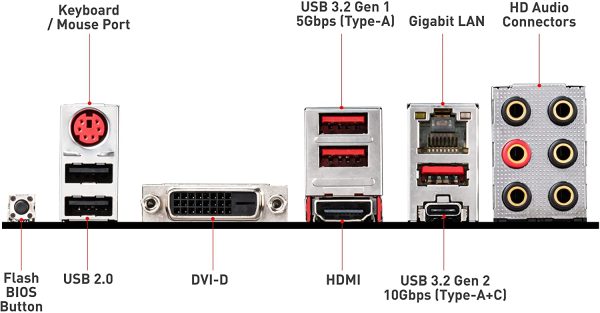 B450 Tomahawk MAX II AMD AM4 DDR4 m.2 USB 3.2 Gen 2 HDMI ATX Gaming scheda madre - immagine 2