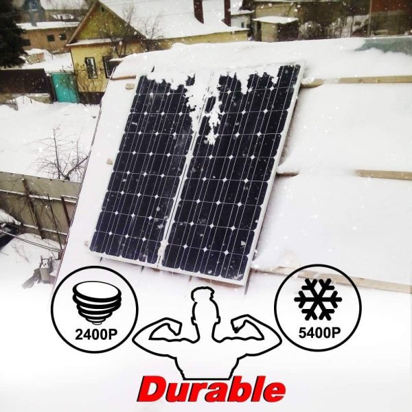 DOKIO Pannello Solare 100W 12V Monocristallino Fotovoltaico Impianto Camper Casa Baita - immagine 8