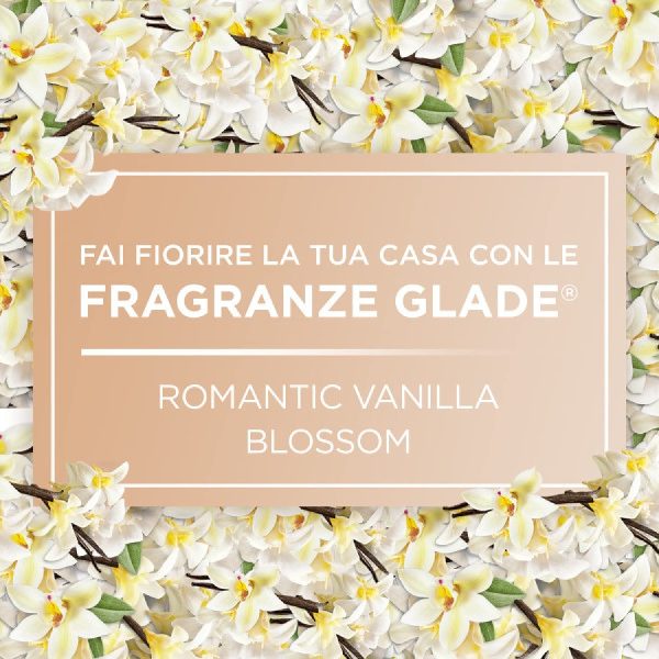 Glade Automatic Tripla Ricarica, Profumatore per Ambienti Spray, Fragranza Romantic Vanilla BLossom, 3 x 269 ml - immagine 5