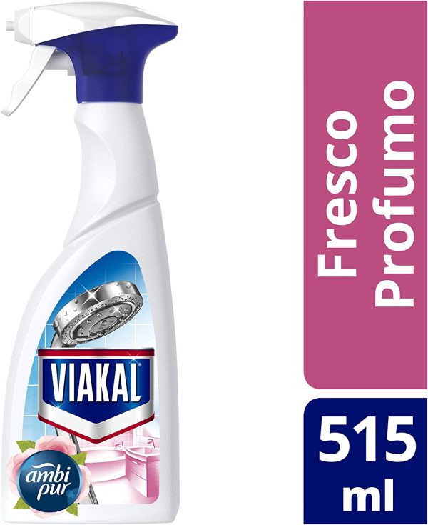 Viakal Anticalcare, Detersivo Spray per Bagno - 10 Confezioni (10 x 515 ml), Maxi Formato - immagine 2