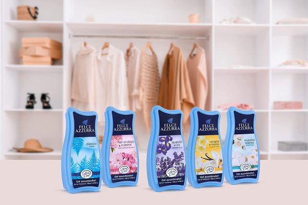 Felce Azzurra Deodorante Ambiente Gel Profumo Talco e Fiori di Ciliegio, 140g - immagine 2