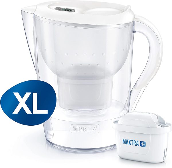 Marella XL - Caraffa Filtrante per Acqua, 3.5 Litri, 1 Filtro Maxtra+ Incluso, Bianco - immagine 2