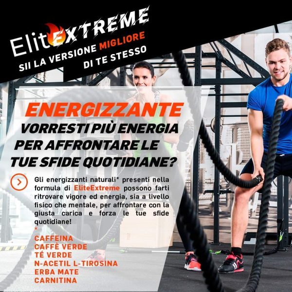 Integratore Brucia Grassi Elite Extreme. Termogenico dimagrante drenante energizzante. 120 capsule - immagine 5