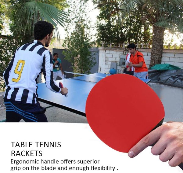 Weeygo, Set da Ping Pong Unisex, Rosso, S - immagine 3