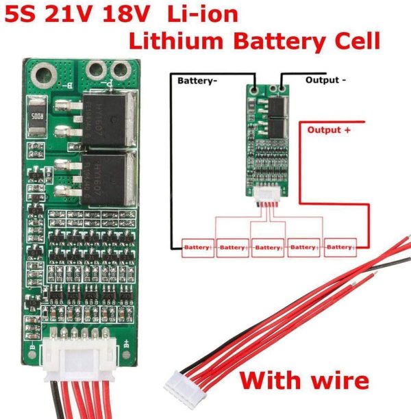 5pcs 5s 15a Li-ion litio Battery BMS 18650 18v 21v Charger Protection Board - immagine 2