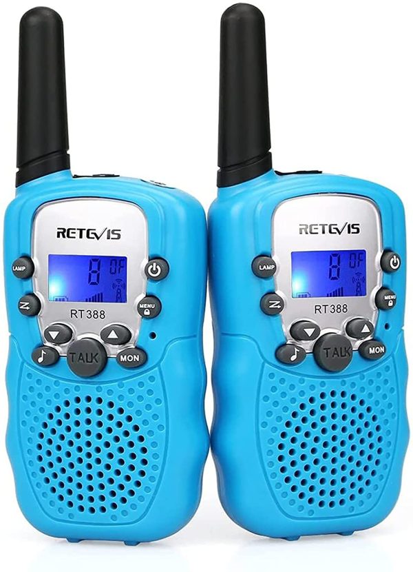 Retevis RT388 Walkie Talkie Bambini a Lungo Raggio, Torcia 8CH VOX per Ragazzi, Giocattoli per Bambini di 3-12 Anni, Regali di Compleanno per Attivit?? Indoor Outdoor (1 Coppia, Cielo Blu) - immagine 7