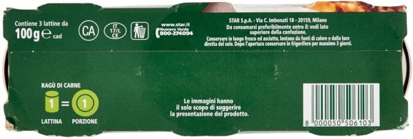 STAR Il Mio GranRag?? Classico, 3 x 100g, rag?? preparato secondo la tradizione, 100% carne italiana controllata e selezionata. Senza conservanti e senza glutine.