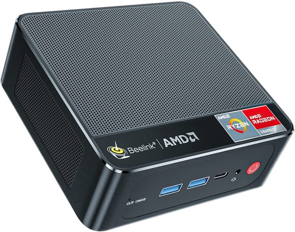 SER Mini PC Windows 11 AMD Ryzen 3 3200U (fino a 3,5 GHz) con Radeon Vega 3 Mini Computer 8GB DDR4+ 256GB M.2 NVME SSD supporto WiFi5, Dual HDMI, USB 3,0, BT4,0, Type C, LAN - immagine 4