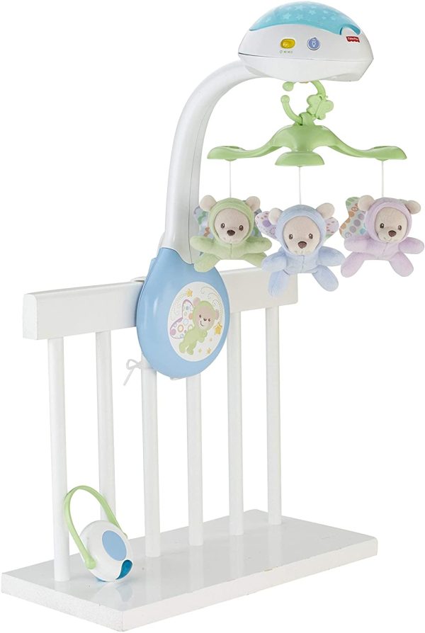 Fisher-Price Farfalla 3 in 1 Proiettore Mobile - Giocattolo per Culle e Lettini con Suoni e Luci - 3 Orsetti - Regalo per Bambini 0-5 Mesi - immagine 7