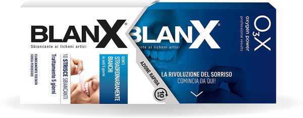 BlanX, O3X Strisce Sbiancanti, Con Ossigeno Attivo e Licheni Artici, Sbiancamento Denti, Denti Straordinariamente Bianchi - 10 Strisce - immagine 6