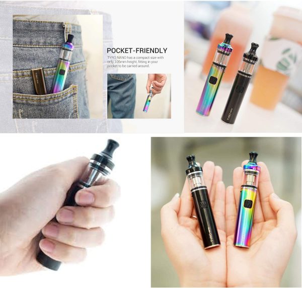 VAPTIO TYRO NANO Kit di partenza con 900 mAh 30 W Sigaretta Elettronica Vape Starter Kit Vaporizzatore No E Liquid No Nicotine - immagine 2