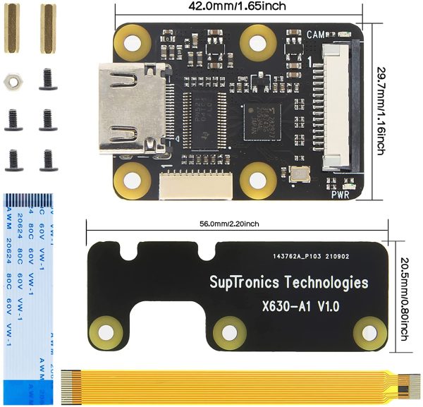 Raspberry Pi Hdmi a CSI-2 Modulo X630 con chip TC358743, supporta fino a 1080p/25Fps per Raspberry Pi 4/3B +/3B/3A+/Pi Zero (W)/Pi Zero 2 W - immagine 7