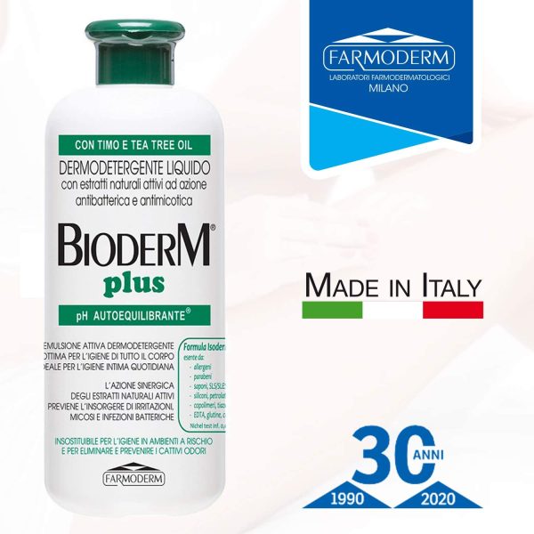 BIODERM Plus Timo Dermodetergente Antibatterico Arricchito con Timo e Tea Tree Oil, 500 ml - immagine 5