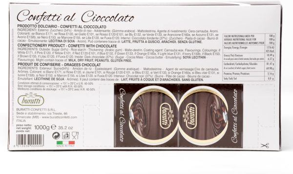 Buratti Confetti al Cioccolato, 1000 gr, Colori Assortiti - immagine 7