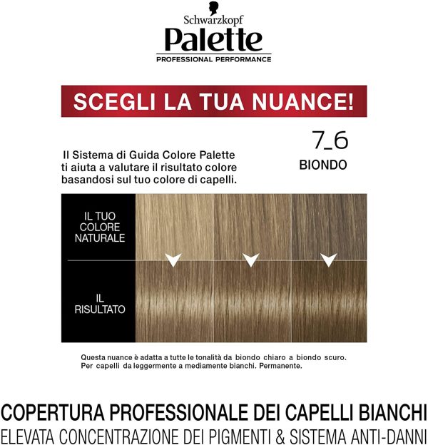 Schwarzkopf Palette Colorazione Permanente per Capelli, 7-6 Biondo