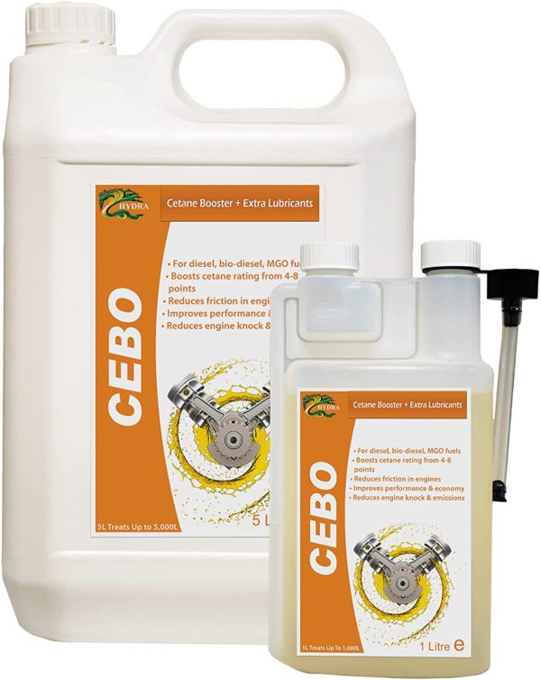 HYDRA CEBO CETANE Booster 2- EHN (Etilensil nitrato)+ Lubrificante Additivo Diesel 1L Tratta Fino a 1000 L - immagine 2