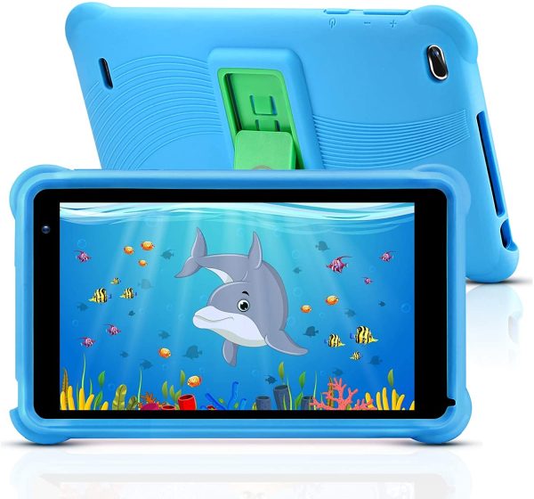 qunyiCO Tablet da 7 Pollici per Bambini 32GB Android 10.0 Go WiFi Fotocamera 2GB RAM HD Touch Screen 1024 * 600 Custodia a Prova di Bambino App per Il Controllo parentale su Google Certified Blu - immagine 5