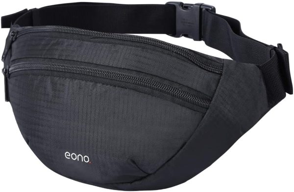 Amazon Brand - Eono Marsupio Sportivo con Doppia Tasca per Uomo, Donna Marsupio Leggero con Cinturino Regolabile per Passeggiate, Jogging, Escursionismo, Viaggi e Attivit?? All'aperto - immagine 2