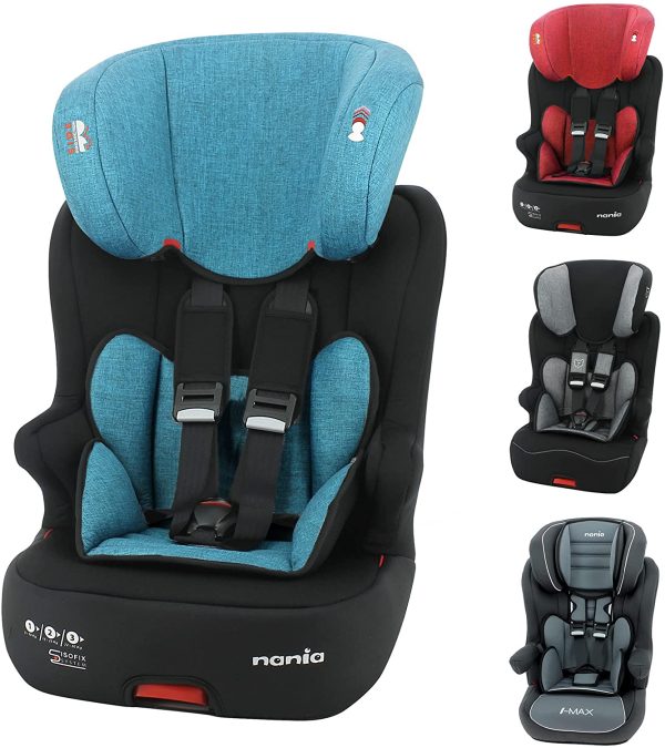 Seggiolino auto NANIA ISOFIX RACER- Gruppo 1/2/3 (9-36kg) con sedile inclinabile - produzione francese 100% - protezioni laterali - immagine 5