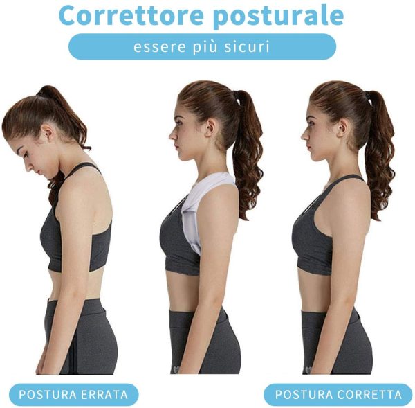 Correttore di Postura ANOOPSYCHE Correttore Posturale Traspirante Regolabile, Fascia Posturale Spalle e Schiena per Donna e Uomo e Adolescenti, Posturale Correzione per Alleviare il Dolore - immagine 8