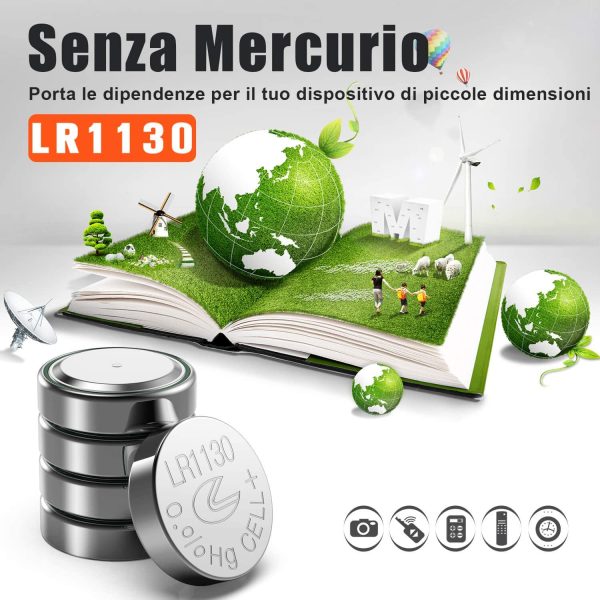 Confezione da 40 pacchi batteria alcalina batteria a bottone AG10/LR54/LR1130/389 1.5V Confezione da 40 batterie - immagine 4