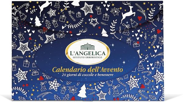 L'Angelica, Calendario dell'Avvento, 24 Giorni di Coccole e Benessere, Cofanetto con 24 Tisane fra cui Tisane Fredde, Calde, Emozioni al Cacao, Tisane Calde Funzionali e Tisane Calde Superfood - immagine 2