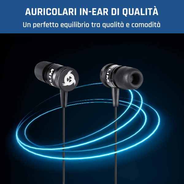 Fusion Auricolari con Microfono + Audio di Alta qualit?? + Cuffie di Lunga Durata con Memory Foam + Garanzia 5 Anni - Jack 3.5 mm per iOS Android PC Console + Nuova Versione 2022 + Nero - immagine 5