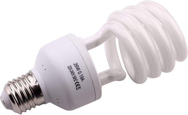 10.0 Lampadina UVB 26W 10% Compatta e Fluorescente per Rettili Migliorare la Sintesi di D3 Alta Uscita UVB per Lucertola Tartaruga E27