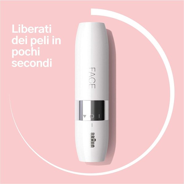 Braun Face, Depilatore Donna Epilatore Viso Elettrico, Rifiniotre di Precisione, Ottime per la zona Bikini, Idea Regalo, FS1 Bianco - immagine 5