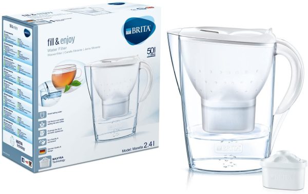 Brita Marella Caraffa Filtrante con Tecnologia di Filtrazione Maxtra, Plastica, Bianco - immagine 4