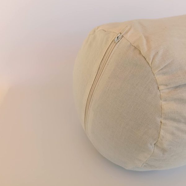 Bolster cilindrico per yoga - Cuscino yoga | Rivestimento sfoderabile e lavabile | Ripieno di pula di farro biologico | Maniglia per il trasporto | 64 x 20 - immagine 4