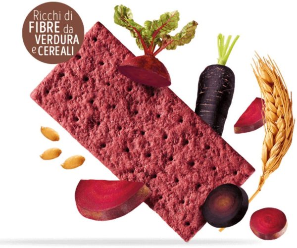 Misura Crackers Integrali con Barbabietola e Carota Nera Fibrextra | 15% di Fibre e 100% Farina Integrale | Confezione da 385 grammi - immagine 3