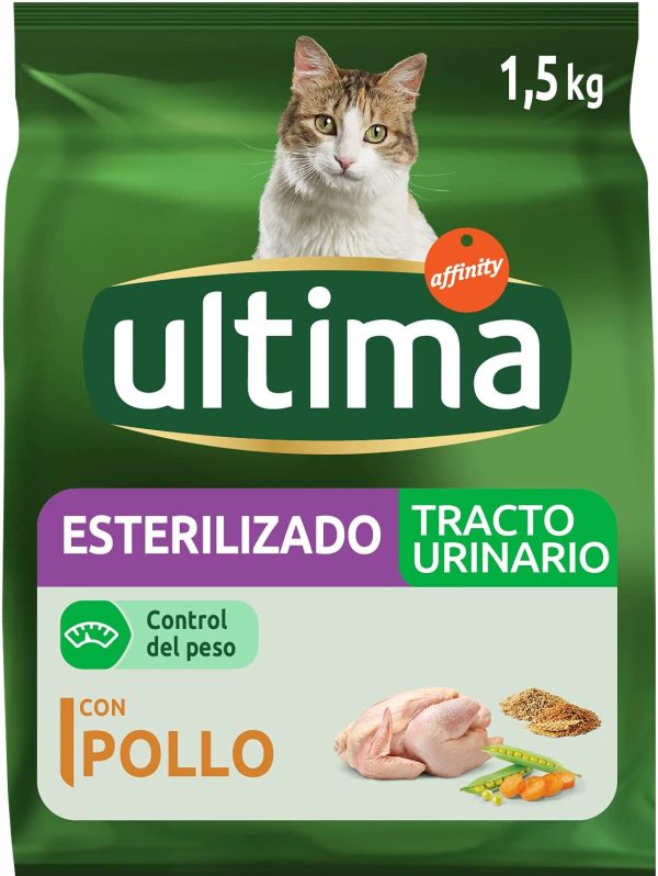 Ultima Cibo per Gatti Sterilizzati per Prevenire Problemi alle Vie Urinarie con Pollo - Confezione da 4 x 1,5 kg - Totale: 6 kg - immagine 5