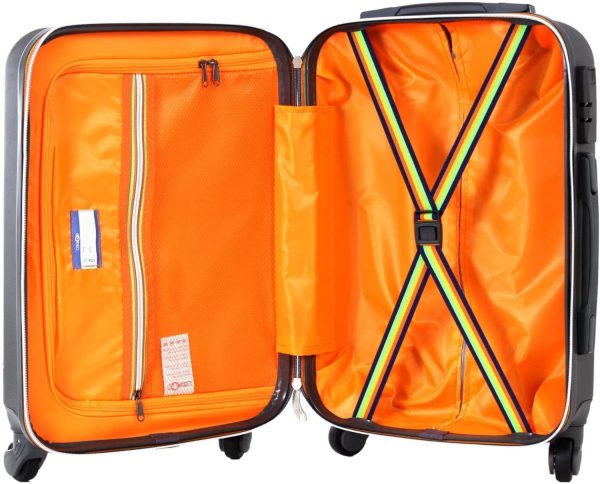 CABIN GO 5585 Valigia Trolley rigido in ABS grande valigia con ruote, Idoneo Ryanair e Easyjet 55x40x20, Bagaglio a Mano Ultra Leggero in ABS con Chiusura a combinazione - immagine 3