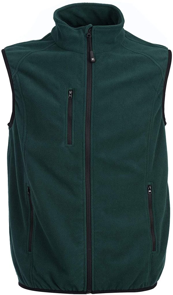 CHEMAGLIETTE! Felpa Smanicata da Lavoro Uomo Gilet in Micro Pile con Tasche e Zip JRC Praga