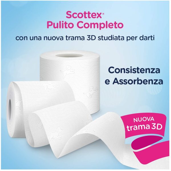 Scottex Pulito Completo Carta Igienica, Confezione da 16 Rotoli Maxi - immagine 2