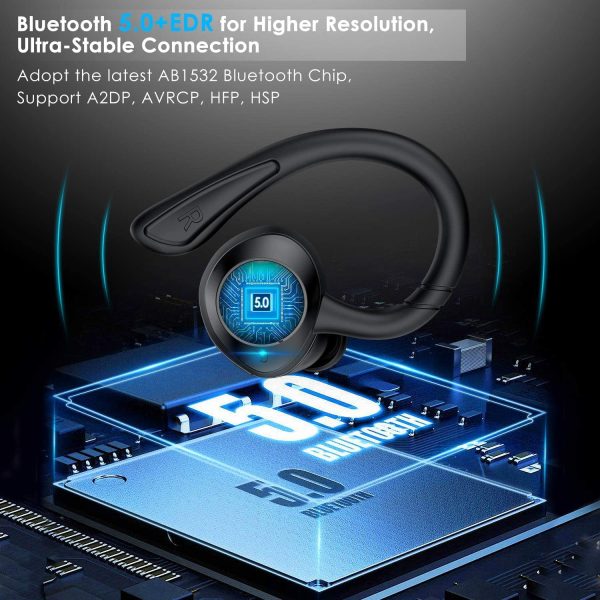 Cuffie Bluetooth Sport 5.0, Auricolari Bluetooth Sport Impermeabili IPX7 36 Ore, Auricolare bluetooth di Riproduzione Suono Stereo con Custodia di Ricarica - immagine 3