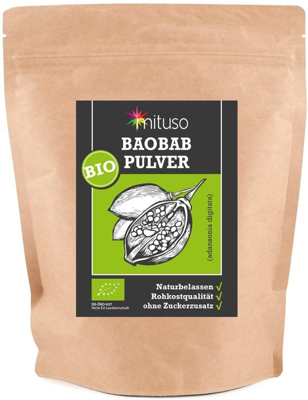 polvere di baobab biologico mituso, 1 confezione (1 x 500g) - immagine 3