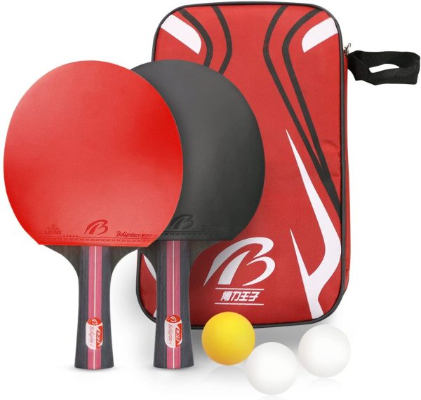 Tencoz Racchette da Ping Pong Professionale, Set da Ping Pong Portatile, 2 Racchette Ping Pong in Gomma a Doppia Faccia con Borsa, 3 Palline Ping Pong per Indoor Outdoor Tavolo da Ping Pong Gioco - immagine 7