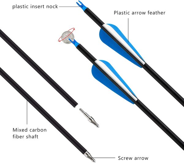 The7boX Le Tute per Arco e Frecce per Tiro con L'Arco Sono Adatte a Principianti Giovani Principianti Sport all'Aria Aperta Caccia ECC