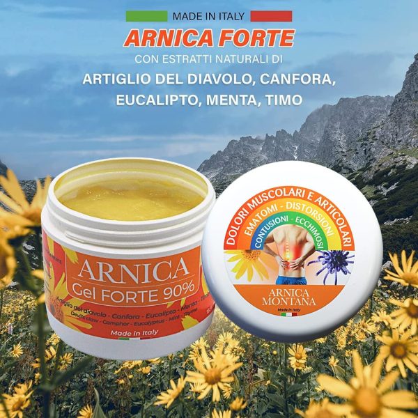 PharmaC+ Arnica per Cavalli uso Umano 90% 500ml, Arnica Gel FORTE, Estratto Puro CONCENTRATA, Crema Arnica Montana per Massaggi Sport Dolori Muscolari, con Artiglio del Diavolo Canfora Menta Timo - immagine 2