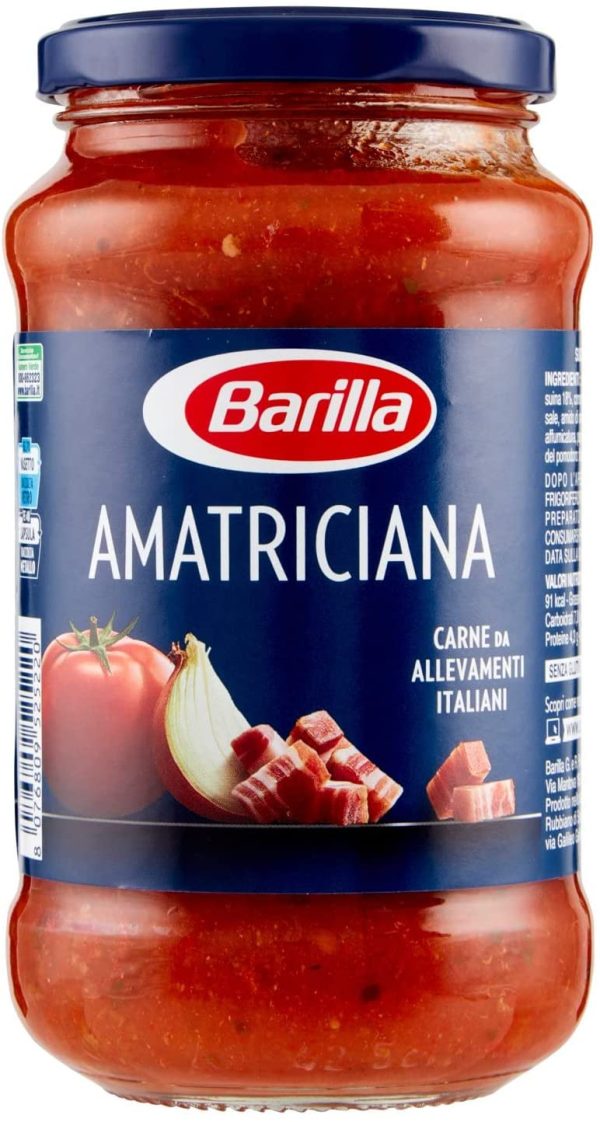 Barilla - Sugo all'Amatriciana - Salsa Pronta al Pomodoro con Pancetta, Cipolla e Peperoncino - 400 gr - immagine 3