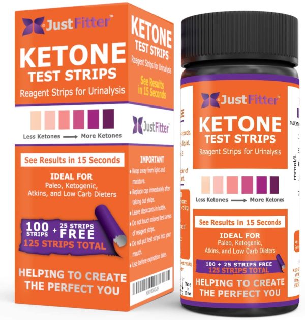 Urinalysis Ketone Keto Urine Test Strips. Test delle analisi chetoniche delle urine per livelli di chetoni a basso contenuto di carboidrati - immagine 5