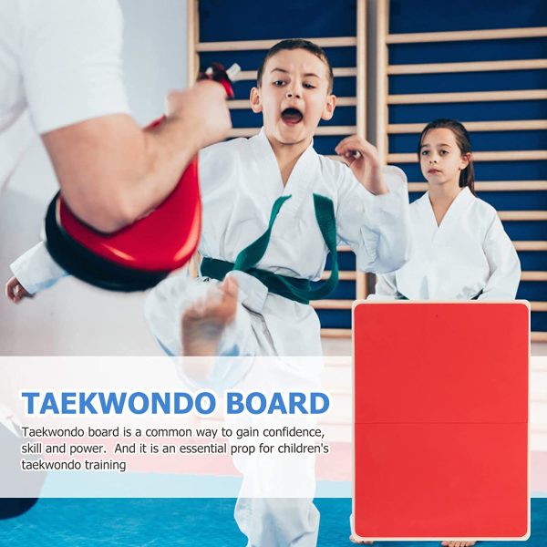 Tavola rizreinabile per arti marziali, Taekwondo, Karate, tavola Breaking per bambini, adulti, rosso