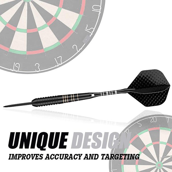 sanfeng Freccette Professionali Punta Acciaio 22/23/24/27 Grammi - 3 Metallo Steel Darts con Nero Blu Verde Aste in Alluminio 9 Voli 50 O-Ring Anti-Allentati 1 Dart Sharpener Tool 12 Spring Rings - immagine 3