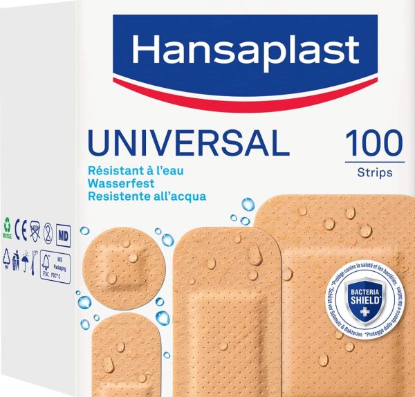 Hansaplast Cerotti Universal Assortiti 100 Pezzi, Resistente all'Acqua - immagine 4