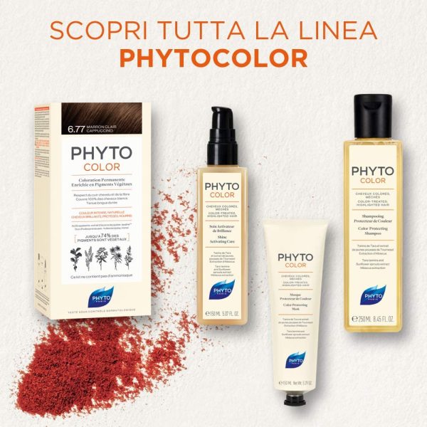 Phyto Phytocolor 1 Nero Colorazione Permanente senza Ammoniaca, 100 % Copertura Capelli Bianchi