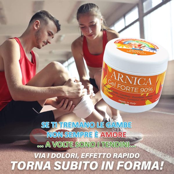 PharmaC+ Arnica per Cavalli uso Umano 90% 500ml, Arnica Gel FORTE, Estratto Puro CONCENTRATA, Crema Arnica Montana per Massaggi Sport Dolori Muscolari, con Artiglio del Diavolo Canfora Menta Timo - immagine 6