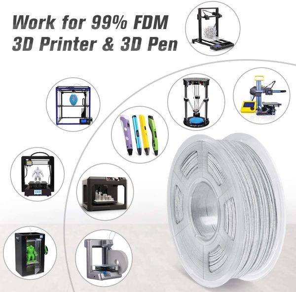 Filamento di marmo PLA da 1,75 mm, filamento per stampante 3D SUNLU PLA di marmo 1 kg Bobina da 2,2 libbre, 1,75 +/- 0,02 mm