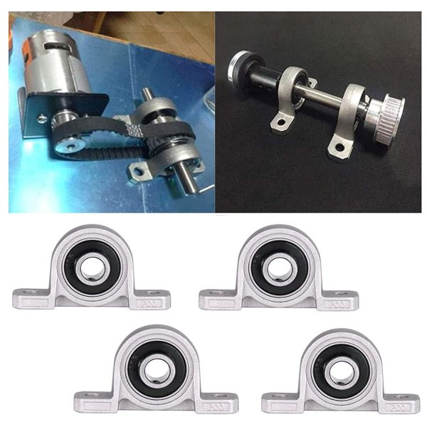 4 Pezzi Cuscinetto a Sfere Autoallineante con Foro da 10 mm, Sfera Montato Pillow Block Bearing Inserire, Kit di Accessori per Blocco Cuscino per Sostituzione Stampante 3D, KP000 - immagine 7